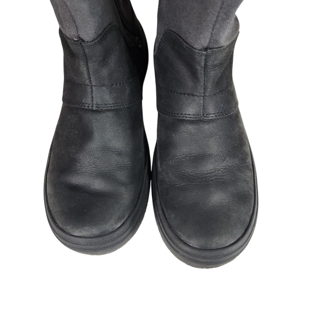 Merrell Tall Boots 6 Women Haven Black Gray Leather Waterproof Mid Calf Workwear - Picture 8 of 13